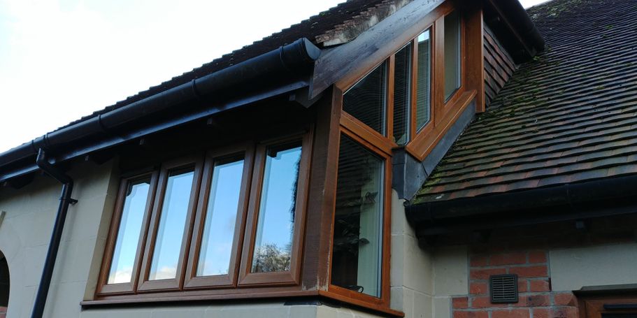 Angled frames on stairs - before